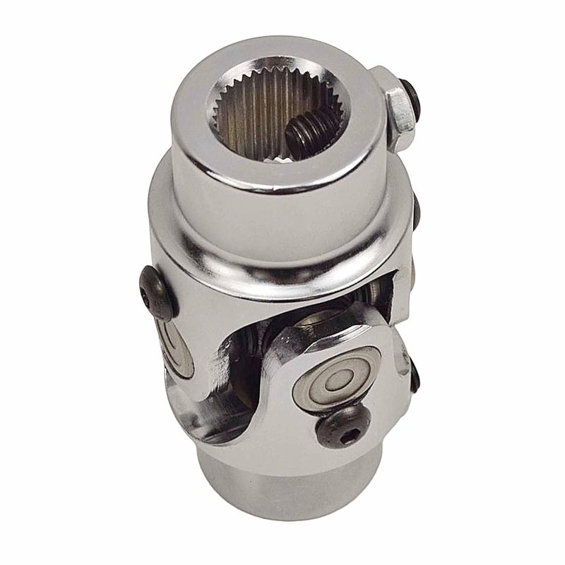 RABROPAR Store 3/4" 36 Spline X 3/4" DD Steering Shaft U Joint Single Chrome Universal Joint Coupling, 3-1/4" Overall Length - Image 2